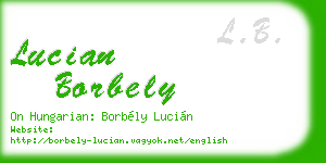 lucian borbely business card