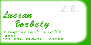 lucian borbely business card